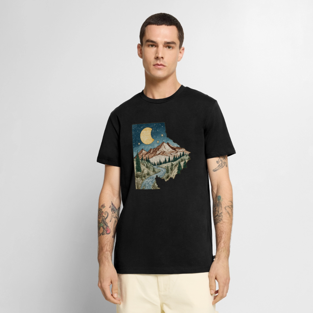 Nightfall Peaks – Vintage Mountain - Männer Premium Bio T-Shirt - by Artful Alchemist