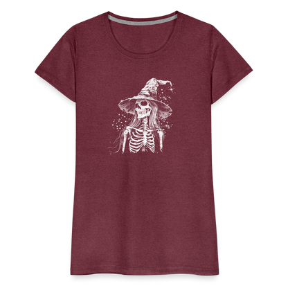 Düstere Skelett Hexe mit Hexenhut - Frauen Premium T-Shirt - by Artful Alchemist