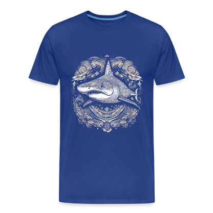 Cooler Hai mit Boho/Tribal Mustern - Männer Premium T-Shirts - by Artful Alchemist