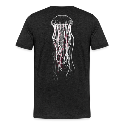 Qualle mit roten Fäden - Männer Premium T-Shirt - by Artful Alchemist