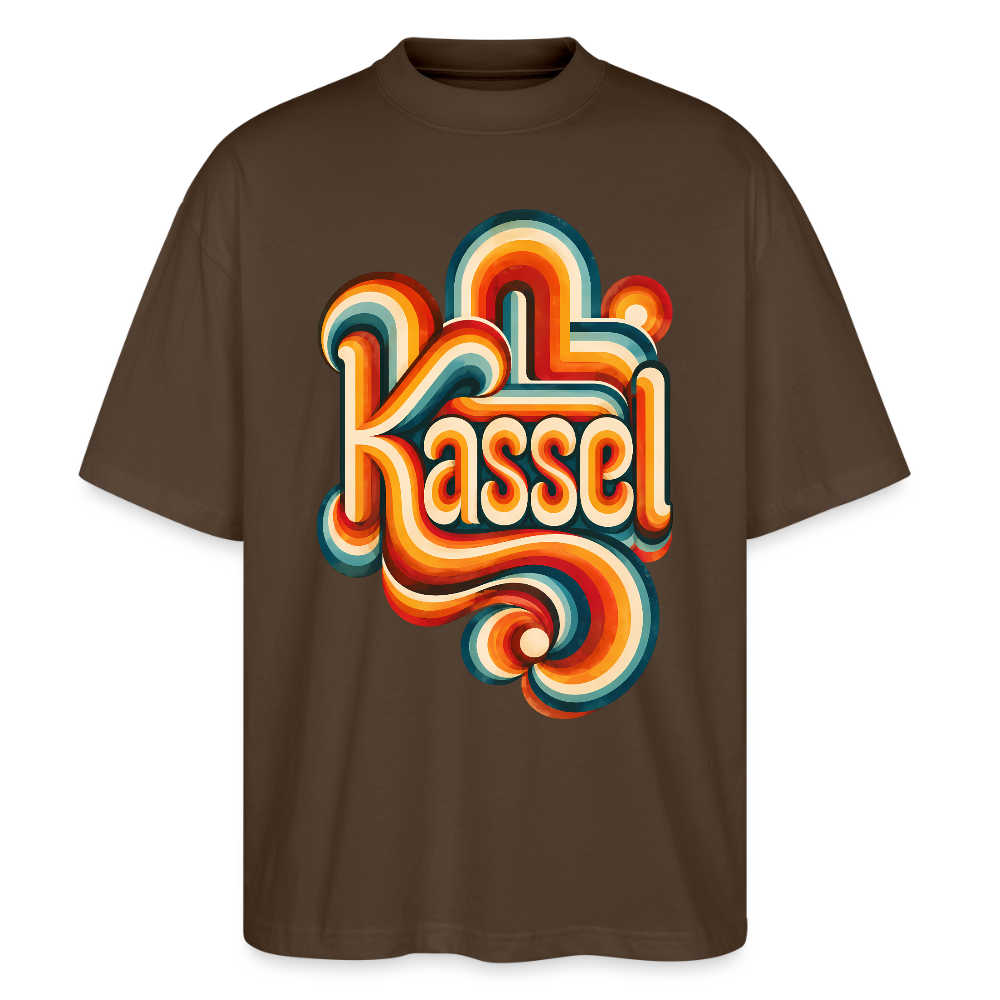 Kassel Retro – Oversized Unisex Bio T-Shirt - Dunkelbraun