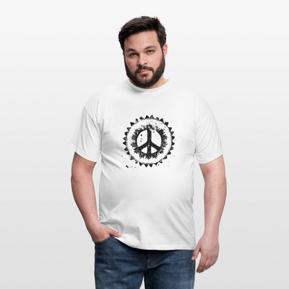 Urban Retro Peace Zeichen - Männer T-Shirt - by Artful Alchemist
