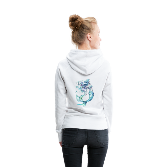 Meerjungfrau als Aquarelle - Frauen Premium Hoodie - Weiß