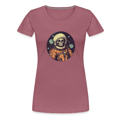 Gruseliges Skelett als Astronaut - Frauen Premium T-Shirt - by Artful Alchemist