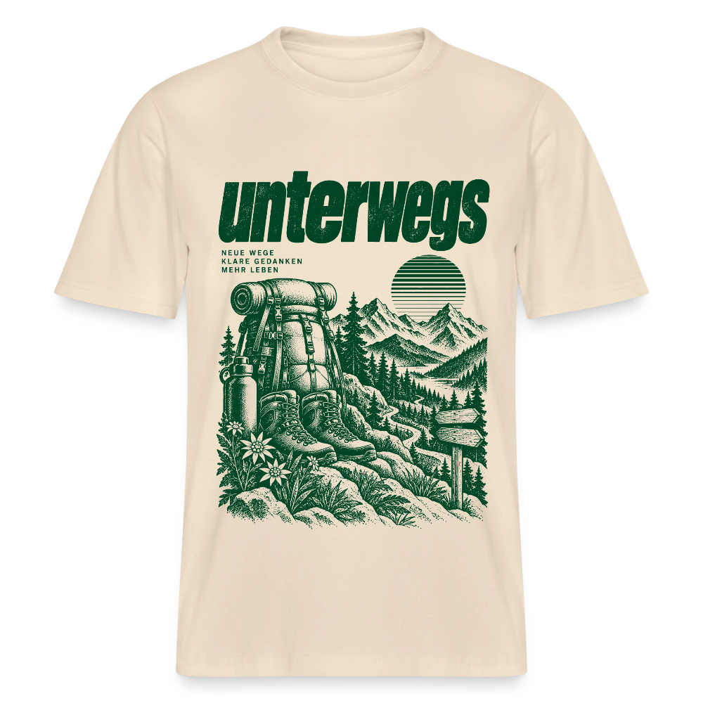 Unterwegs – RELAXED FIT Unisex Organic T-Shirt - Natur