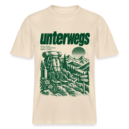 Unterwegs – RELAXED FIT Unisex Organic T-Shirt - Natur