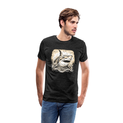 Cooler Retro Hai - Männer Premium T-Shirts - by Artful Alchemist