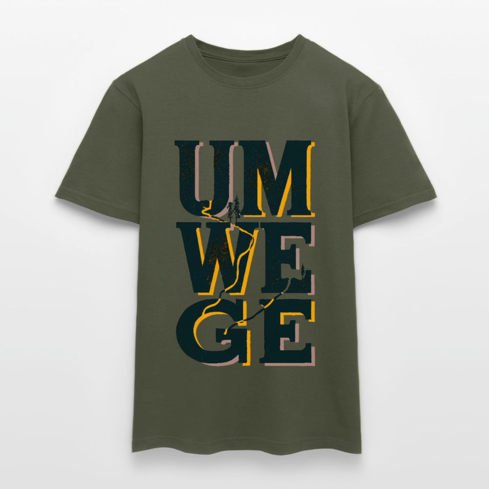 Umwege – Männer T-Shirt - Militärgrün