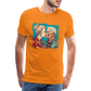 Küssendes Best Ager Pärchen mit Hawaiihemden  - Männer T-Shirt - Orange