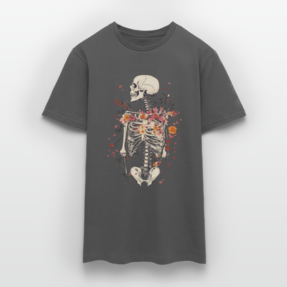 Skelett mit zarten Blumen im Boho Look - Männer T-Shirt - by Artful Alchemist