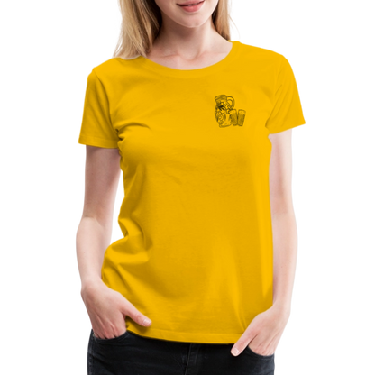 Bembel mit Gläsern - Hessisch Mundart - Frauen Premium T-Shirt - by Artful Alchemist