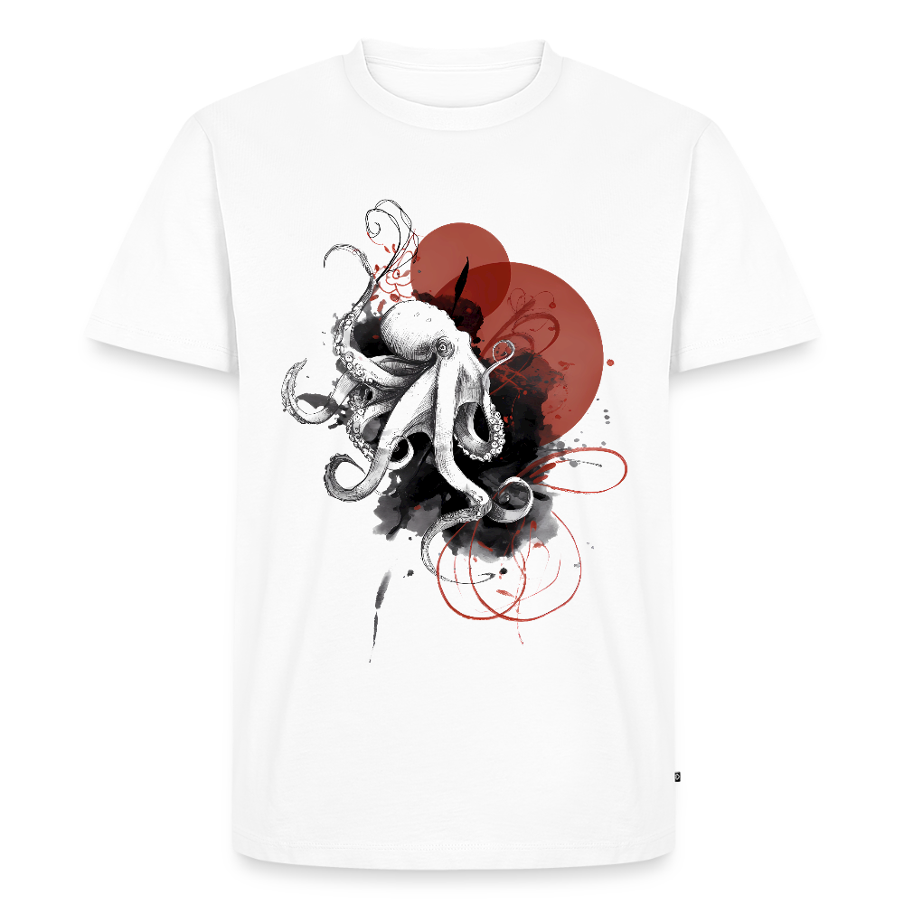 Oktopus Design – Tiefsee trifft Kunst - Männer Premium Bio T-Shirt - Weiß