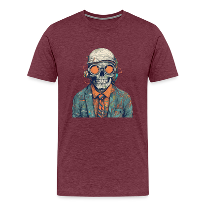 Cooles Skelett Portrait mit Sonnenbrille, Mütze - Männer Premium T-Shirt - by Artful Alchemist