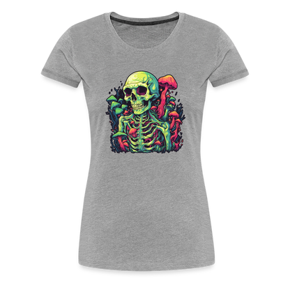 Horror Pilz Skelett - Happy Halloween - Frauen Premium T-Shirt - by Artful Alchemist