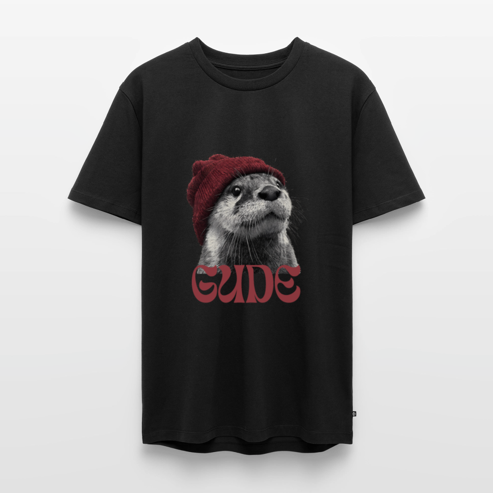 Gude Otter - Männer Premium Bio T-Shirt - Schwarz