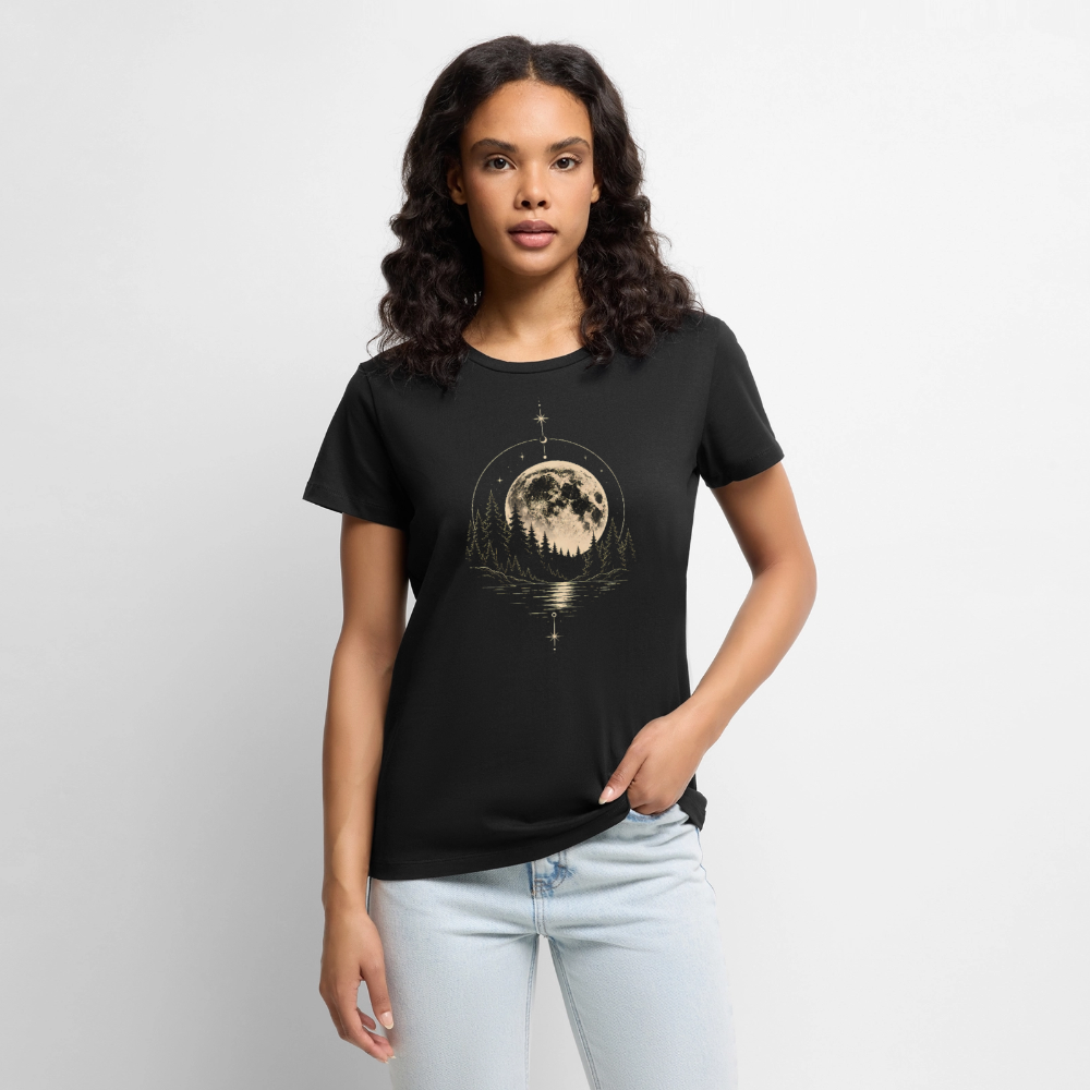 Mystic Moon Forest – Frauen Premium T-Shirt - Schwarz