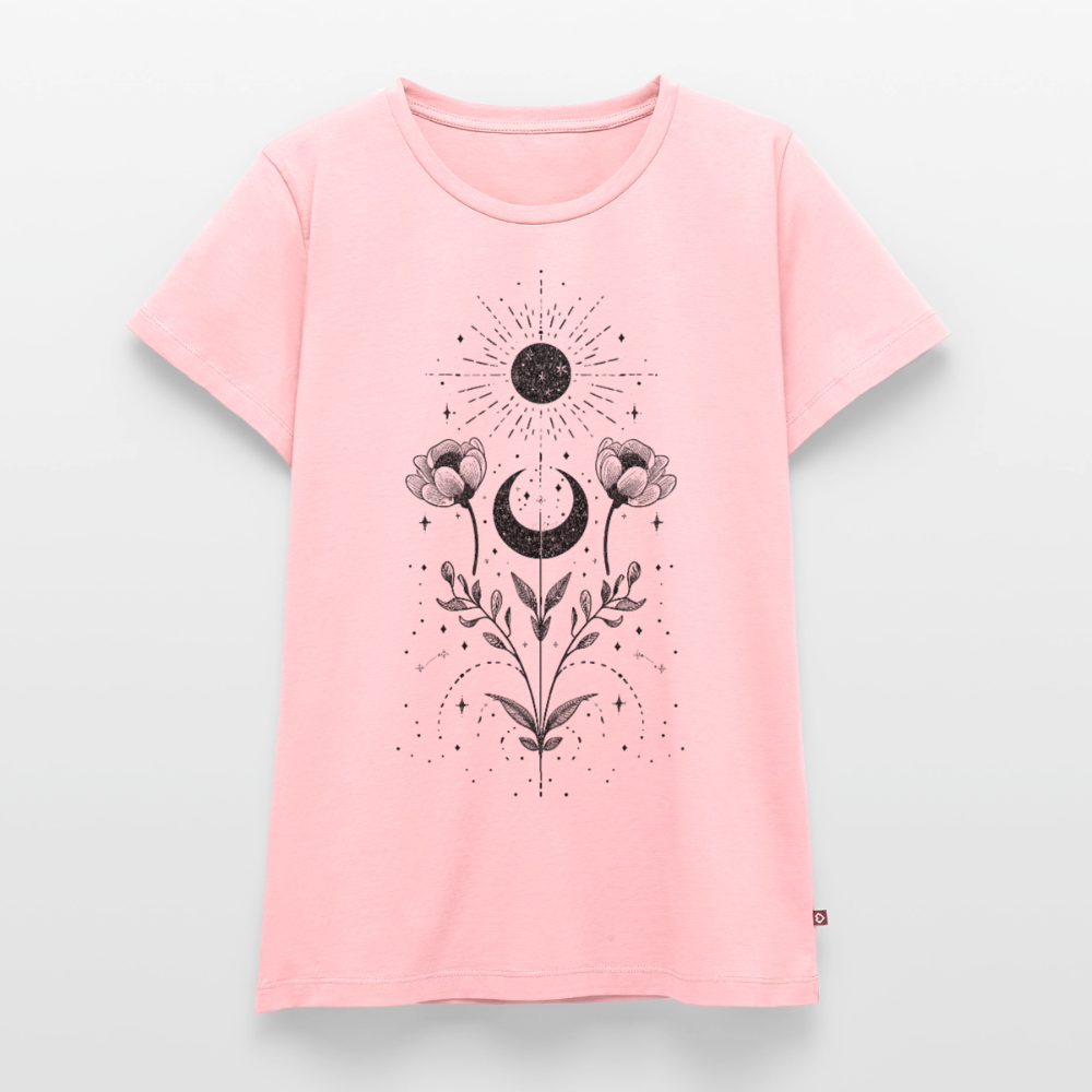 Celestial Bloom – Boho Moon & Sun - Frauen Premium Bio T-Shirt - by Artful Alchemist