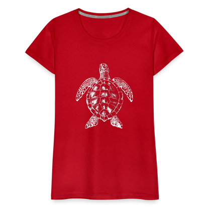 Meeresschildkröte - Monochrom - Frauen Premium T-Shirt - by Artful Alchemist