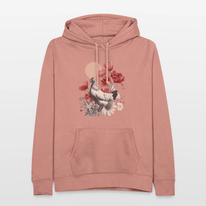 Vintage Boho Blossom Chicken - Frauen Hoodie - by Artful Alchemist