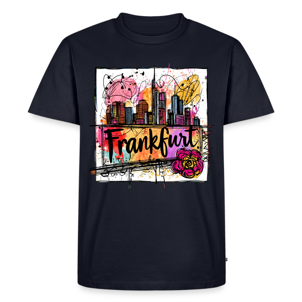 Frankfurt Skyline - Männer Premium T-Shirt - Navy