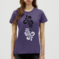 Bembel Ornamente schwarz/weiß - Frauen T-Shirt - Dunkellila