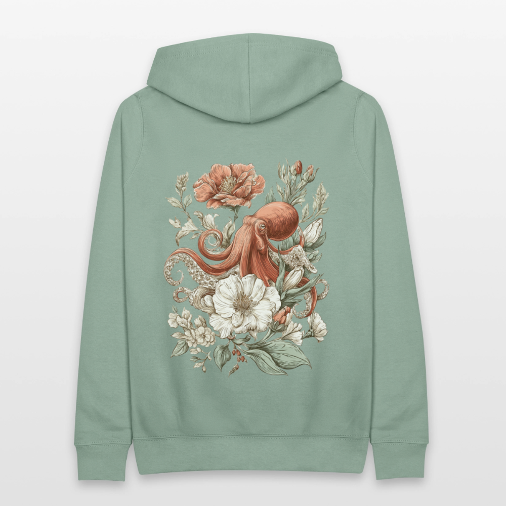 Oceanic Bloom – Vintage Octopus - Frauen Hoodie - by Artful Alchemist