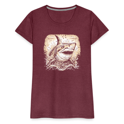 Cooler Retro Hai - Frauen Premium T-Shirts - by Artful Alchemist