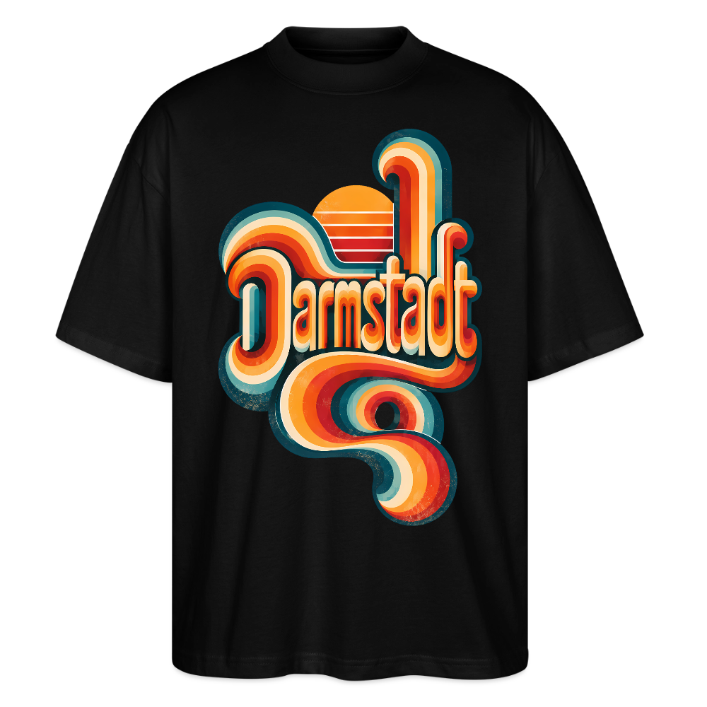 Darmstadt Retro – Oversized Unisex Bio T-Shirt - Schwarz