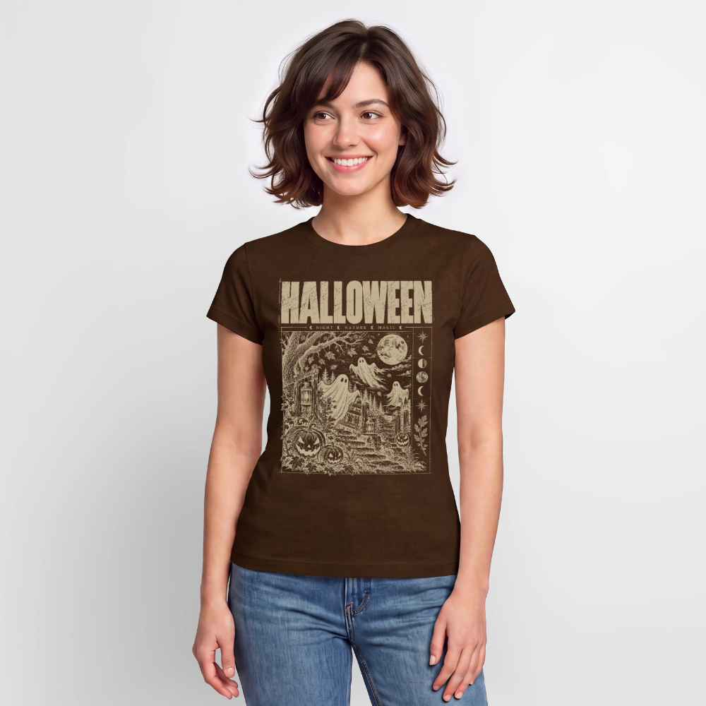 Halloween Night – Damen Bio-T-Shirt Slim Fit - by Artful Alchemist