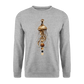 Mystische Qualle mit Mondphasen – Boho Ocean Design - Unisex Pullover - Weißgrau meliert
