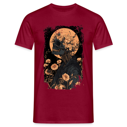 Boho Hippie Skelett im 60er, 70er Jahre Look - Männer T-Shirt - by Artful Alchemist