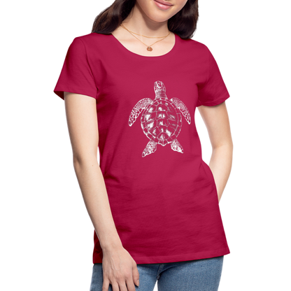 Meeresschildkröte - Monochrom - Frauen Premium T-Shirt - by Artful Alchemist