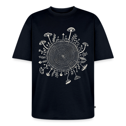 Baumringe & Pilze - Unisex Premium Oversized Bio T-Shirt - by Artful Alchemist