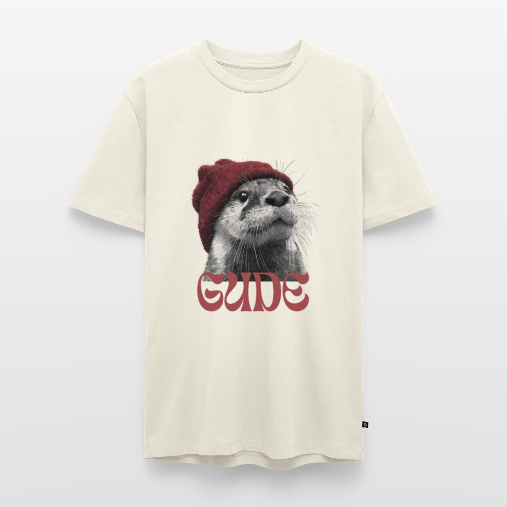 Gude Otter - Männer Premium Bio T-Shirt - Naturweiß