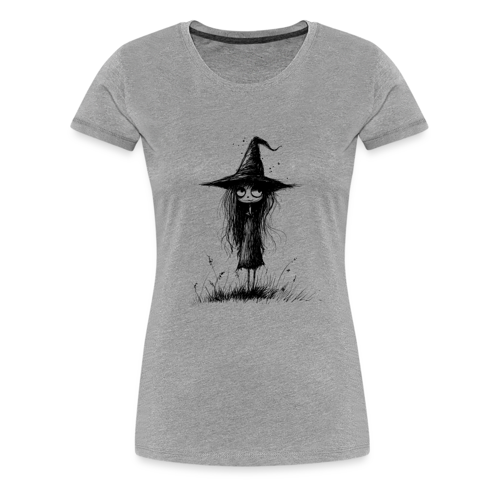 Kleine Hexe - Frauen Premium T-Shirt - Grau meliert