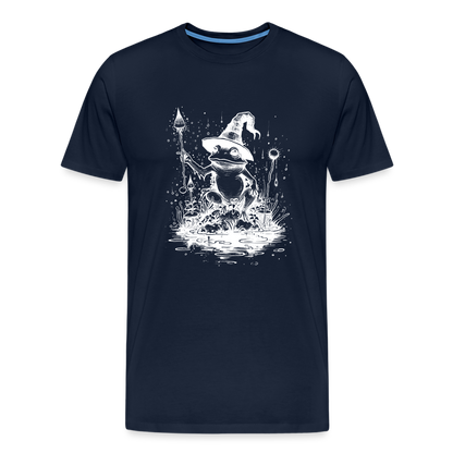 Magischer Frosch mit Zauberhut und Zauberstab - Männer Premium T-Shirt - by Artful Alchemist