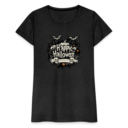 Happy Halloween mit Kürbissen als Schriftzug  #stayspooky - Frauen Premium T-Shirt - Anthrazit