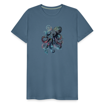 Cooler Wasserfarben Aquarell Oktopus - Männer Premium T-Shirt - by Artful Alchemist
