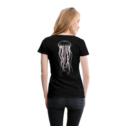 Qualle mit roten Fäden - Frauen Premium T-Shirt - by Artful Alchemist