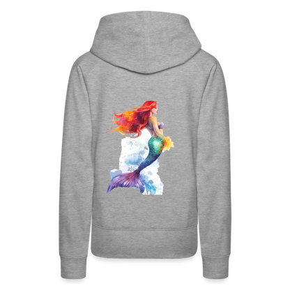 Meerjungfrau als Aquarelle - Frauen Premium Hoodie - by Artful Alchemist