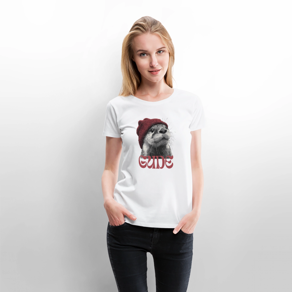 Gude Otter - Frauen Premium Bio T-Shirt - Weiß