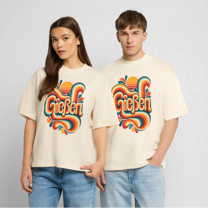 Gießen Retro – Oversized Unisex Bio T-Shirt - Natur