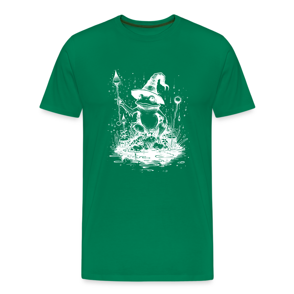 Magischer Frosch mit Zauberhut und Zauberstab - Männer Premium T-Shirt - Kelly Green