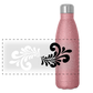 Bembel Ornamente schwarz/weiß - Glitzer Edelstahl Thermosflasche - Pink Glitzer
