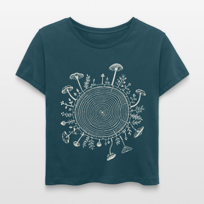 Baumringe & Pilze - Stanley/Stella Relaxed Rundhals Frauen Bio-T-Shirt SERENA - by Artful Alchemist