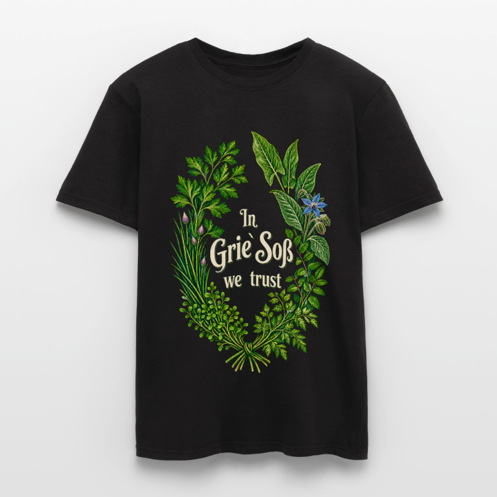 In Grie` Soß we trust - Männer T-Shirt - Schwarz