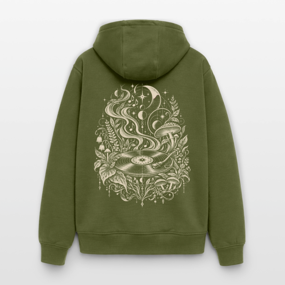 Moonlight Vinyl – Oversized Heavyweight Unisex Hoodie - Khaki