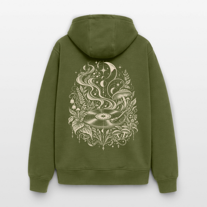 Moonlight Vinyl – Oversized Heavyweight Unisex Hoodie - Khaki