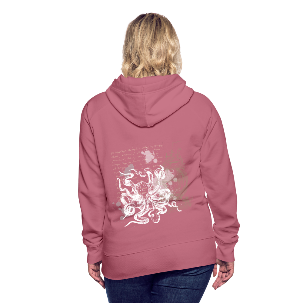 Vintage Steampunk Oktopus Motiv - Frauen Premium Hoodie - Malve