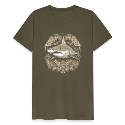 Cooler Hai mit Boho/Tribal Mustern - Männer Premium T-Shirts - by Artful Alchemist